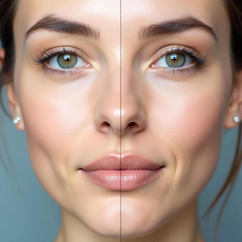 Before and after using Kakadu Plum Vitamin C Cream for hyperpigmentation