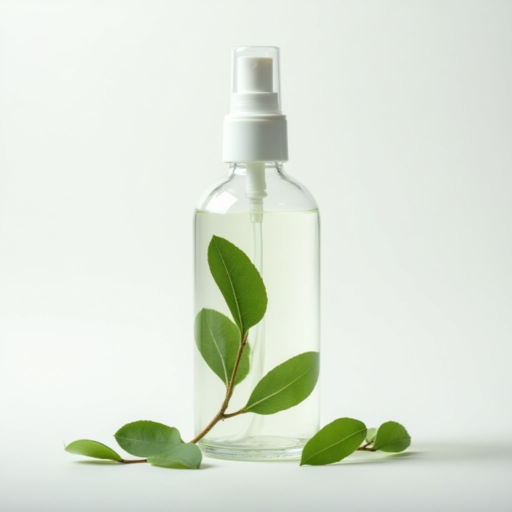Tea Tree Purifying Mist with tea tree leaves